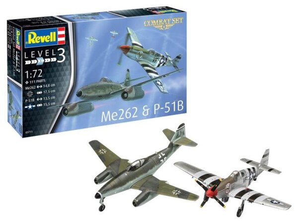 1/72 Combat Set Messerschmitt Me-262 & P-51B Mustang