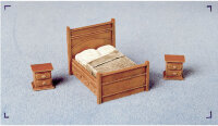 Double Bed & Night Tables (3 Pieces)