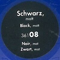 Schwarz, matt, RAL 9011