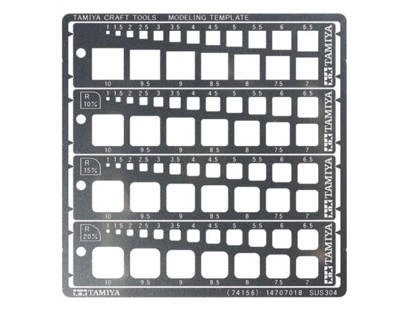 Quadrate Schablonen 1 - 10 mm