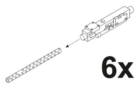 Browning M2 WWII U.S. aircraft machine gun (6x)