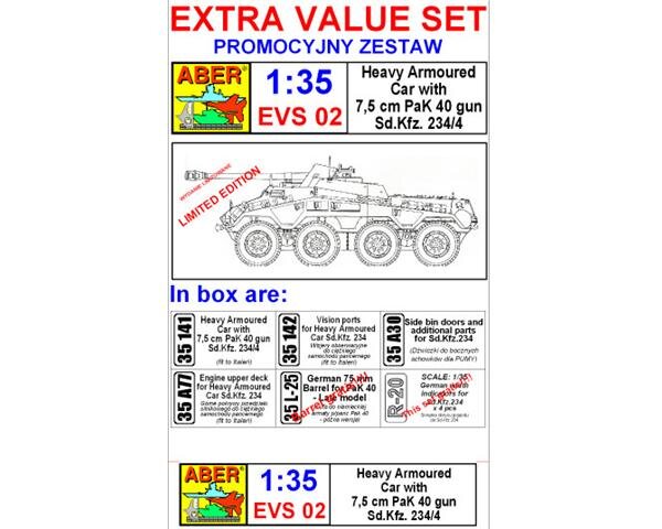 Sd.Kfz.234/4 - 7,5cm PaK 40 Gun Extra Value Set