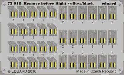 Swedish Remove Before Flight yellow/black