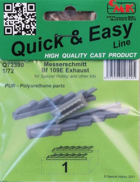 1/72 Messerschmitt Bf-109E exhausts