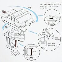 Mini-Schraubstock mit Halterung