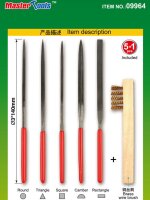Assorted needle files set (Middle-Toothed) 3x140mm
