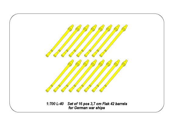 16x German 3,7 cm Flak 42 gun barrels