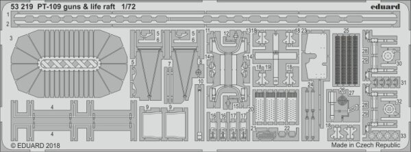 PT-109 Patrol Torpedo Boat Guns & Life Raft