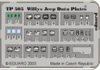 Willys Jeep Data Plates