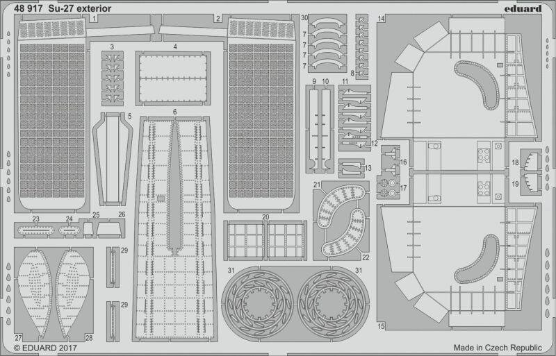 Sukhoi Su-27 Flanker B Exterior - Modellbauversand Hanke, 17,49