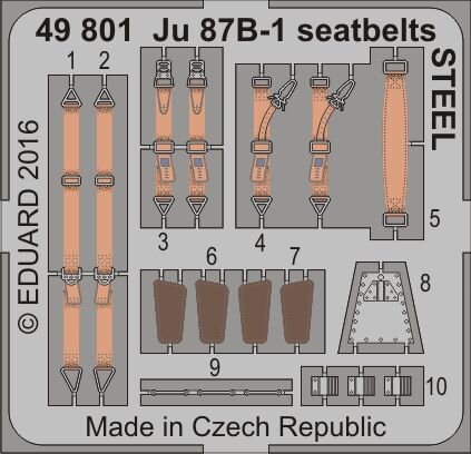 1/48 Junkers Ju-87B-1 Stuka Seat belts STEEL