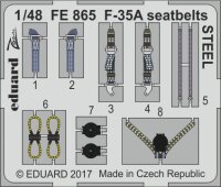 Lockheed F-35A Lightning II seatbelts STEEL