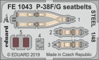Lockheed P-38F/G Lightning seatbelts STEEL
