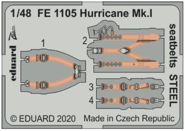 Hawker Hurricane Mk.I seatbelts STEEL