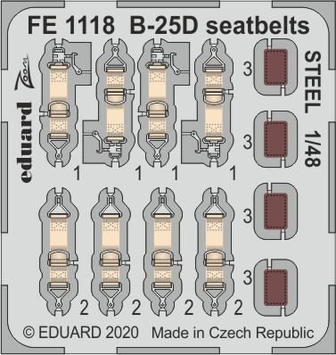 North-American B-25D Mitchell seatbelts STEEL