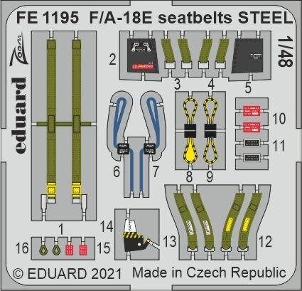 Boeing F/A-18E Super Hornet seatbelts STEEL