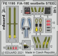 1/48 F/A-18E Super Hornet seatbelts STEEL