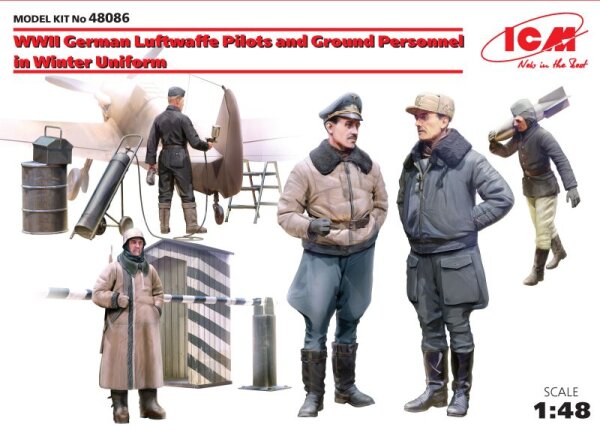 Deutsche Piloten + Bodenpersonal in Winteruniform