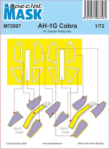 Bell AH-1G Cobra Canopy Paint Masks