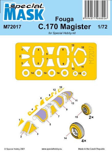 1/72 Fouga C.170 Magister Paint Masks