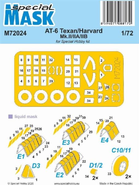 1/72 AT-6 Texan/Harvard Mk.II/IIA/IIB Paint Masks