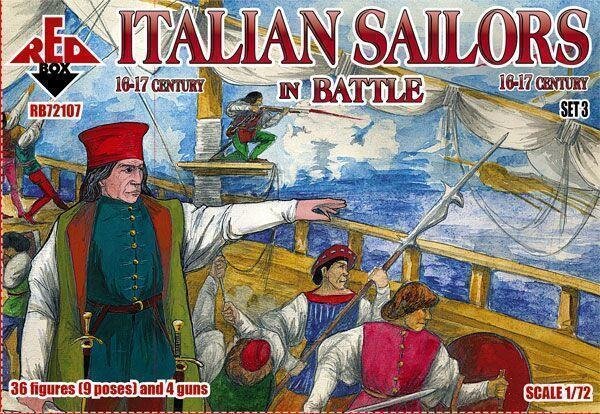 1/72 Italian Sailors in Battle. 16 - 17 Century. Set 3