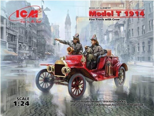 Model T 1914 Firetruck with Crew