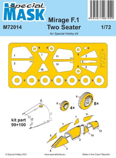 Dassualt Mirage F.1 Two Seater Masks