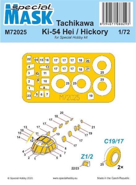1/72 Tachikawa Ki-54 Hei / Hickory Paint Masks