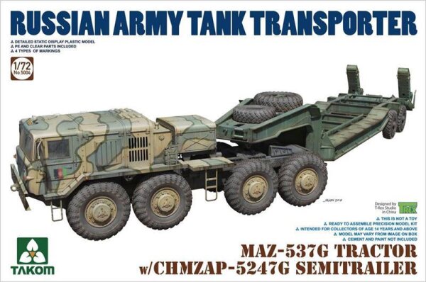 1/72 MAZ-537G Tractor with CHMZAP-5247G Semi-trailer