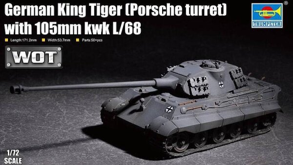 Königstiger mit Porscheturm 105 mm KwK L/68