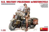 US Military Policeman with Motorcycle