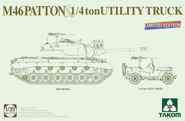 M46 Patton + 1/4 ton Utility Truck Jeep