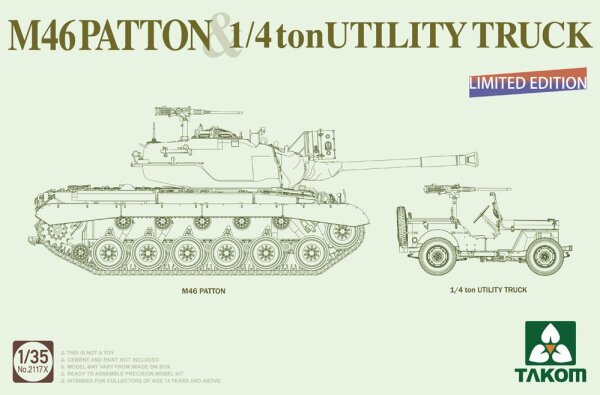 M46 Patton + 1/4 ton Utility Truck Jeep