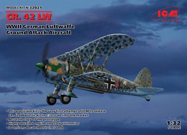 1/32 Fiat CR.42 LW WWII German Luftwaffe Ground Attack Aircraft