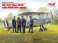 de Havilland DH.82A Tiger Moth with RAF cadets