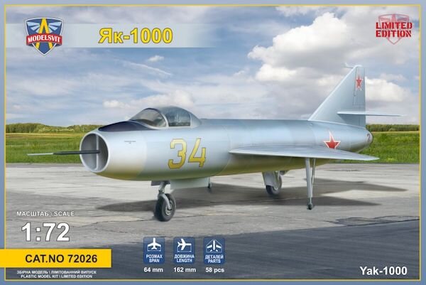Yakovlev Yak-1000 Soviet Supersonic Demonstrator 1:72
