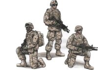 3 moderne US Infanteriesoldaten