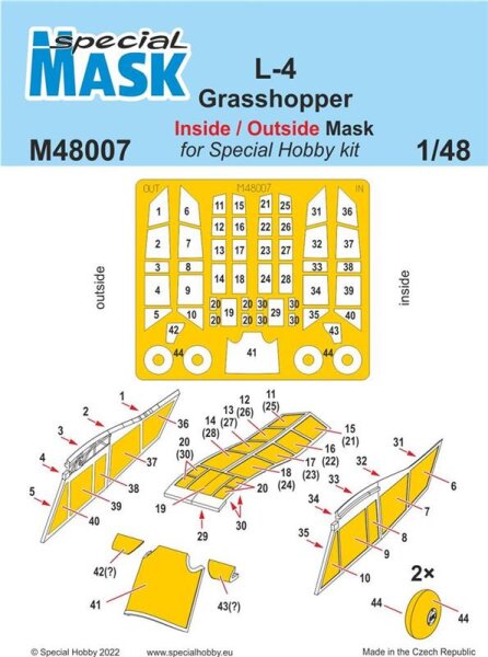 Piper L-4 Grasshopper Inside/Outside Paint Masks