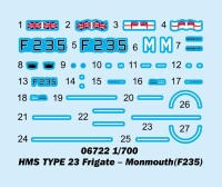 1/700 HMS Monmouth F235 - Type 23 Frigate
