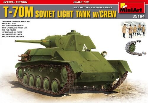 T-70M Soviet Light Tank with crew