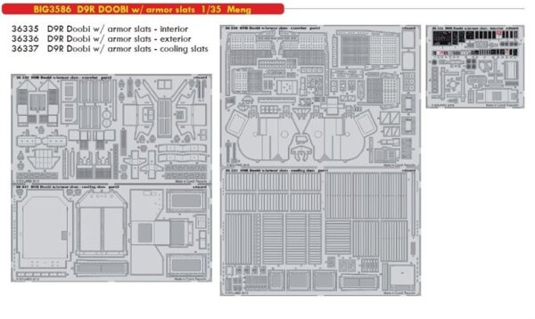 1/35 Caterpillar D9R Doobi w/armor slats - BIGED-Set for Meng