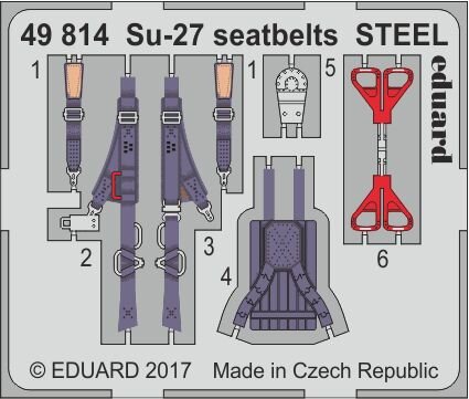 Sukhoi Su-27 Flanker B Seatbelts STEEL - Modellbauversand Hanke, 5,49