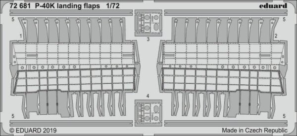 Curtiss P-40K-1/5 Warhawk landing flaps