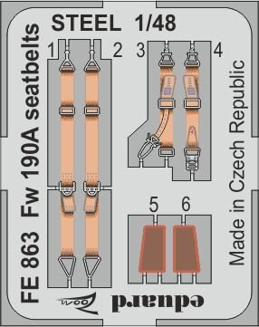 Focke-Wulf Fw-190A seatbelts STEEL