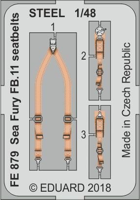 Hawker Sea Fury FB.11 seatbelts STEEL