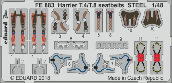 BAe Harrier T.2/T.4/T.8 seatbelts STEEL