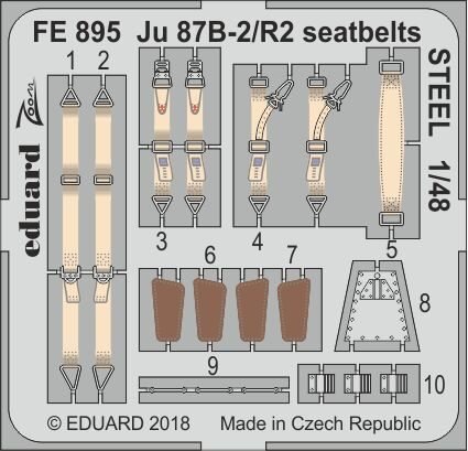 Junkers Ju-87B/R-2 Stuka seatbelts STEEL