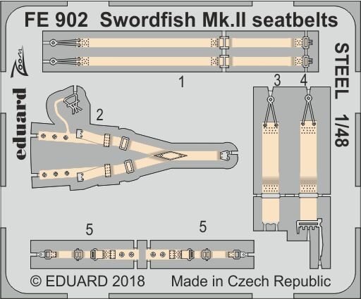 Fairey Swordfish Mk.II seatbelts STEEL