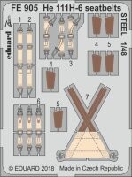 1/48 He-111H-6 WWII German Bomber seatbelts STEEL